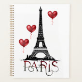 Paris, Tour Eiffel et Ballons du Coeur Rouge (Devant)