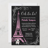 Paris Tour Eiffel Invitations d'anniversaire (Devant)