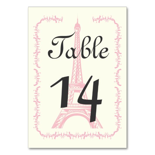 Paris Tour Eiffel - Numéro de table classique mari (Par défaut)