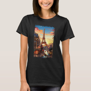 Paris Tour Eiffel T-shirt I Love Paris Souvenir F