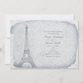 Paris Tour Eiffel Vintage Mariages Invitations (Devant)