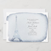 Paris Tour Eiffel Vintage Mariages Invitations (Devant)
