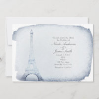 Paris Tour Eiffel Vintage Mariages Invitations