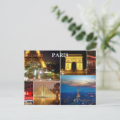 Paris Tourisme Vintage voyage Ajouter Carte postal (Debout devant)