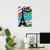 Paris Travel Pop Art Poster (Thuiskantoor)
