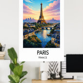 Paris Travel Poster France Wall Art (Bureau à domicile)