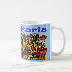 Paris Travel Poster Koffiemok