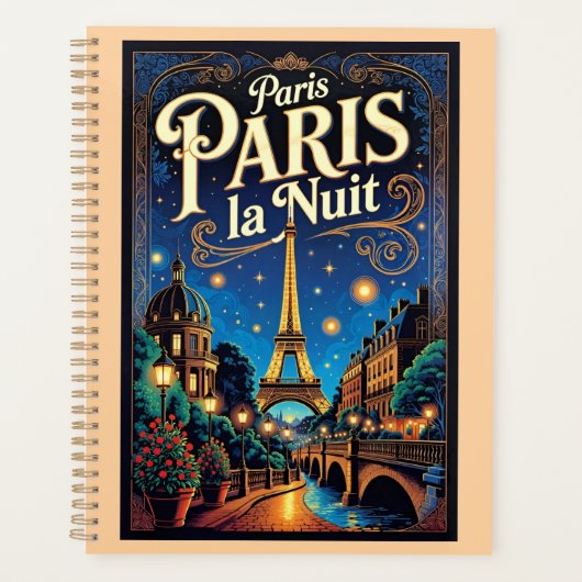 Paris Travel Poster,  Planner (Voorkant)