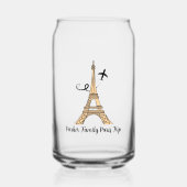 Paris Trip Chique Eiffeltoren Blikvorm Glas (Voorkant)