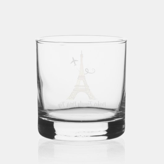 Paris Trip Chique Eiffeltoren Whisky Glas (Achterkant)