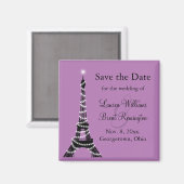 Paris Twinkles Save the Date Magnet (Recto/Verso)