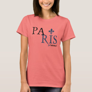 Paris Typografie Fleur Du Lis T-shirt