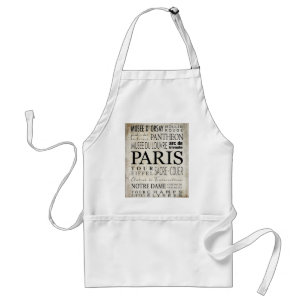 Paris Typografie - Subway Style Standaard Schort