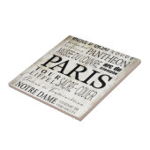 Paris Typografie - Subway Style Tegeltje (Zijkant)