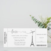 Paris Uitnodiging, Paris Bridal Shower Uitnodiging (Staand voorkant)