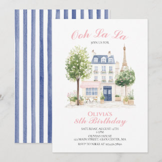 Paris Verjaardag Parisian Cafe Theepartij Kaart