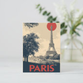 Paris vintage  briefkaart (Staand voorkant)