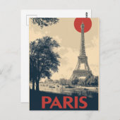 Paris vintage  briefkaart (Voorkant / Achterkant)