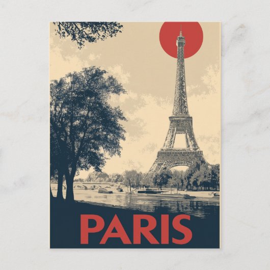 Paris vintage  briefkaart (Voorkant)