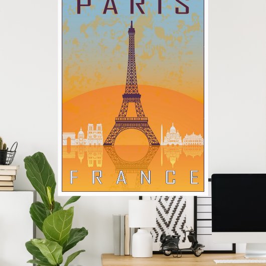 Paris vintage poster (Bureau à domicile)