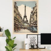 Paris vintage poster (Thuiskantoor)