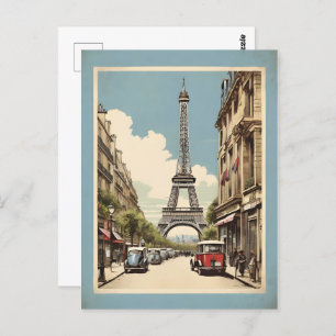 Paris vintage poster briefkaart