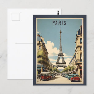 Paris vintage poster briefkaart