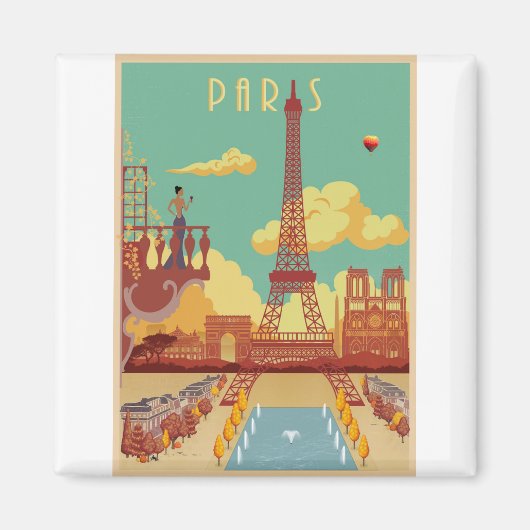 Paris vintage poster magneet (Voorkant)