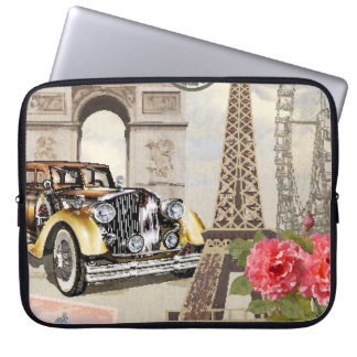 Paris vintage poster. , poster, parijs, oud. laptop sleeve