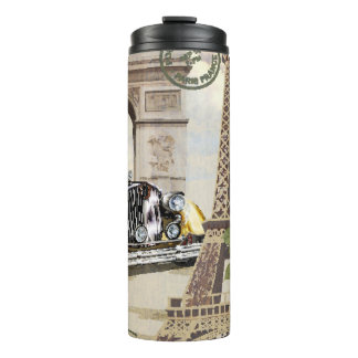 Paris vintage poster. , poster, parijs, oud. thermosbeker