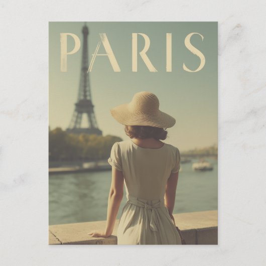 Paris vintage travel briefkaart (Voorkant)