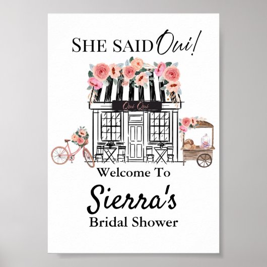 Paris vrijgezellenfeest Welkom, Frans thema Poster (Voorkant)