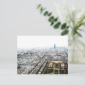 Paris Vue depuis la carte postale Tour Eiffel (Debout devant)
