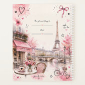 Paris Watercolor Roze Maand Planner (Achterkant)