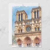 Paris Watercolor Skyline Save the Date Kaart (Achterkant)