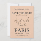 Paris Wedding Invitation | Elegant Eiffel Tower  Kaart (Achterkant)