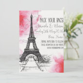 Paris Wedding op bestemming datum opslaan Save The Date (Staand voorkant)