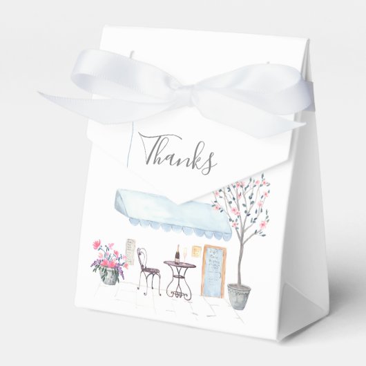 Paris Wedding Party Guest Bedankdoosjes (Voorkant Zijde)