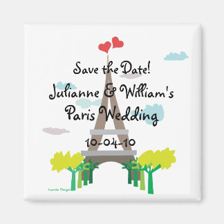 Paris Wedding Save the Date Magnet Magneet
