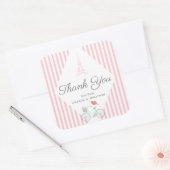 Paris Wedding Vierkante Sticker (Envelop)