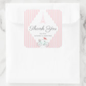 Paris Wedding Vierkante Sticker (Tas)