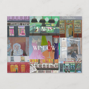 PARIS WINDOW SHOPPING BRIEFKAART