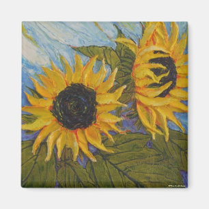 Paris' Yellow Sunflower Magnet Magneet