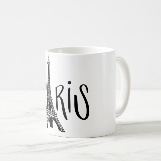 ParisEiffel Tower Design Coffee Mug Koffiemok (Voorkant rechts)