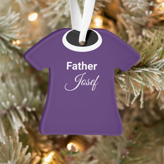 Parish Priest Clergy's Clerical Collar Ornament (Boom)