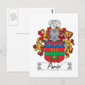 Parisi Family Crest Briefkaart (Voorkant / Achterkant)