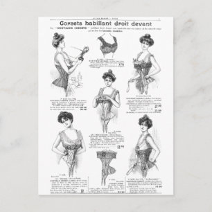 -Parisiaans corset-ad Briefkaart