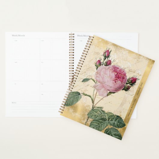 -Parisiaans Roos gepersonaliseerd Planner (Display)