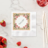 Parisiaans  Roos Manor House Formal Wedding Servetten (Insitu)