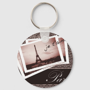 Parisiaanse Briefkaarten Art Deco Style Sleutelhan Sleutelhanger